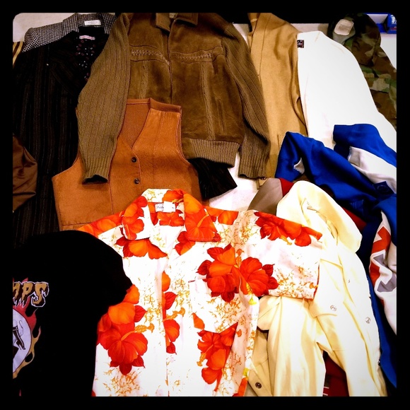 Mens Vintage Clothing Lot: Adidas Levi's Western